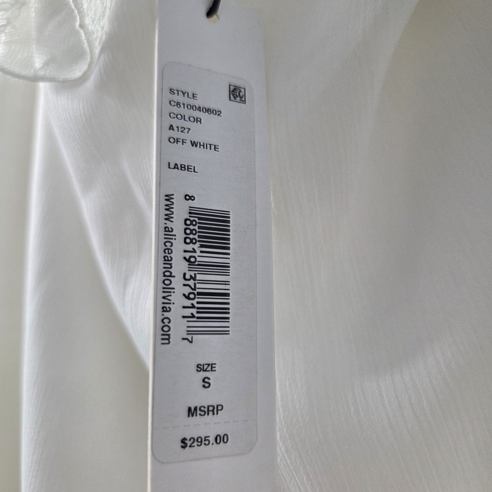 Alice + Olivia Ivory Ruffle Detail Blouse - Picture 5 of 5